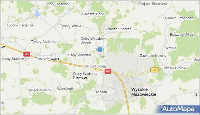 mapa Osipy-Lepertowizna, Osipy-Lepertowizna na mapie Targeo
